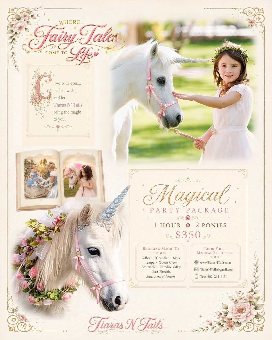 Tiaras N’ Tails Magical Party Package
